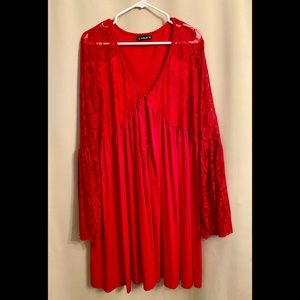 Red Sheilay Boho Dress Size 3X Plus Size Women